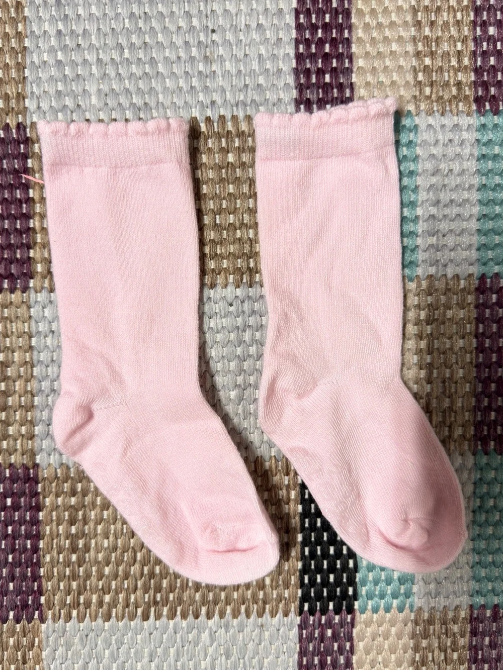 Pink Toddler Crew Socks